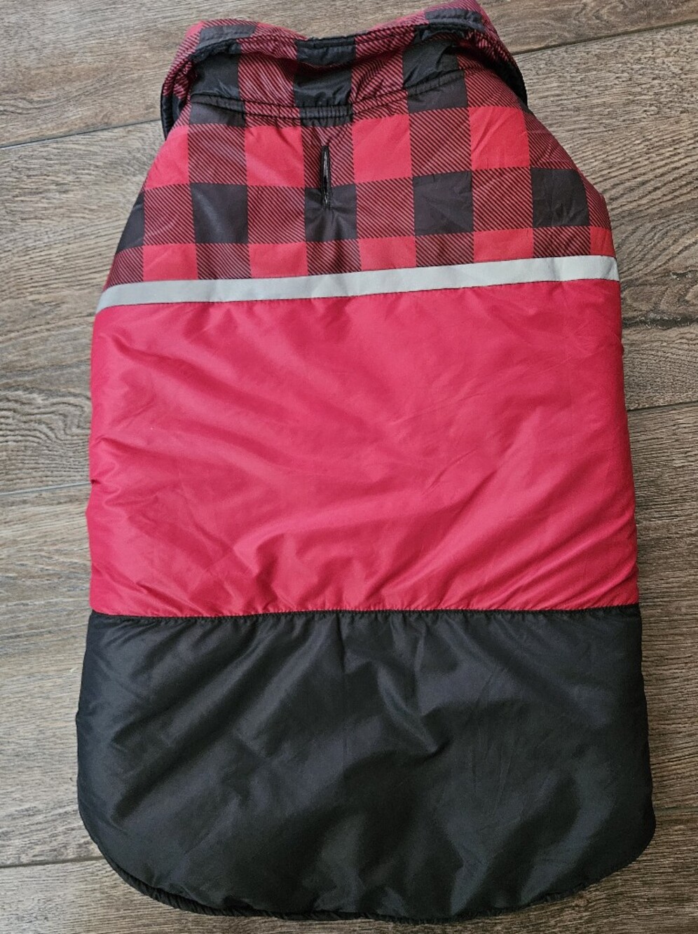 32 Degree Heat Large Dog Puffer Coat  Red & Black Buffalo Plaid